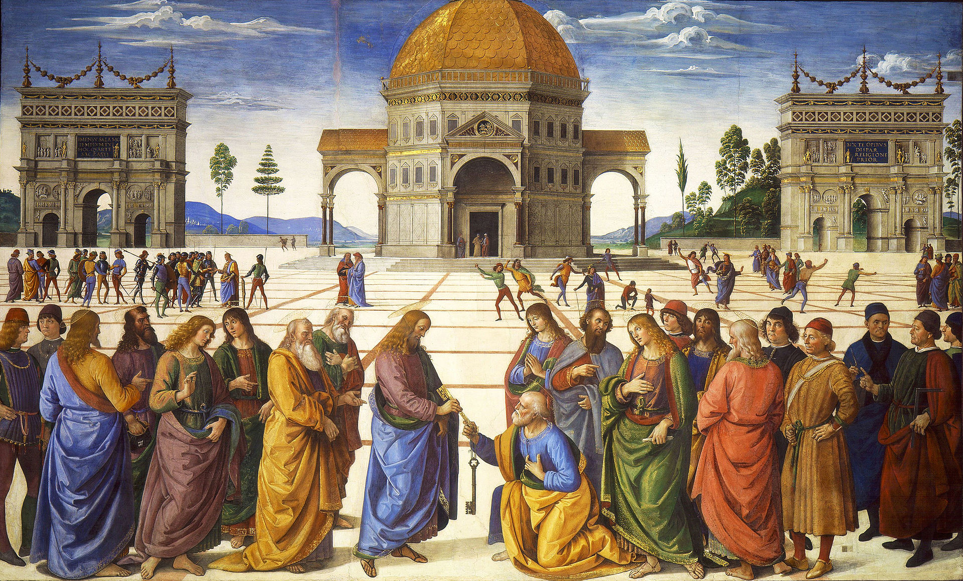 Entrega de las llaves a San Pedro, h. 1482, fresco